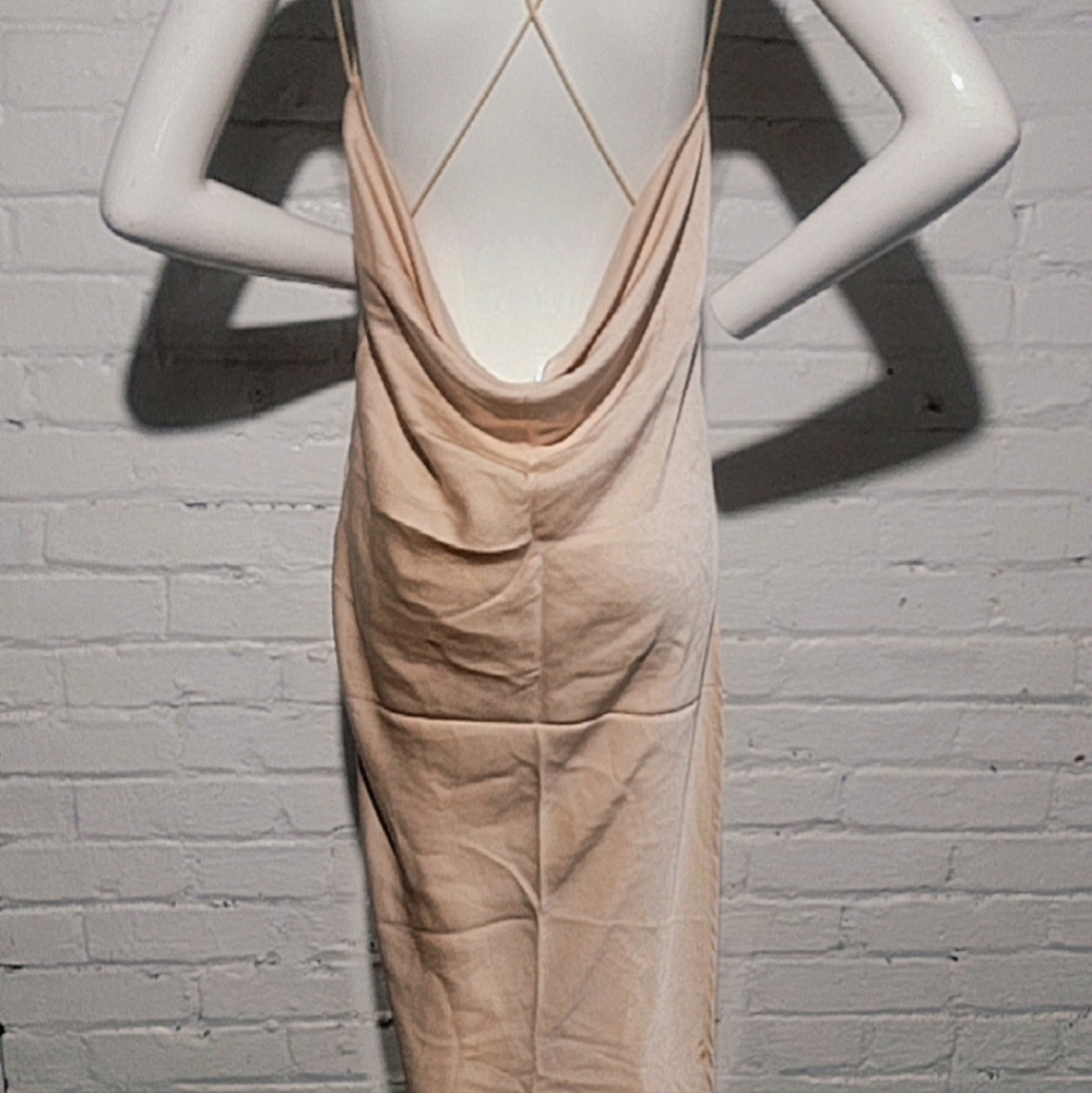 SHEIN Peach Backless Dress Sz. XS